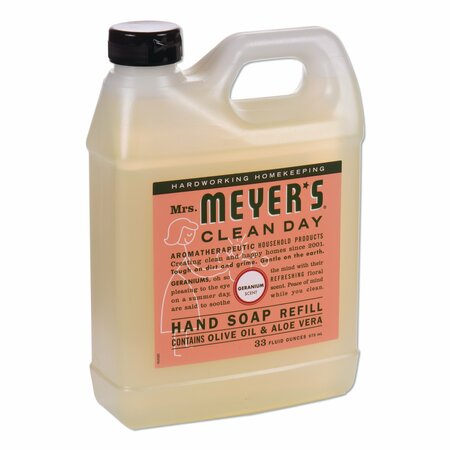 MRS. MEYERS CLEAN DAY Clean Day Liquid Hand Soap, Geranium, 33 oz, 6PK 651341